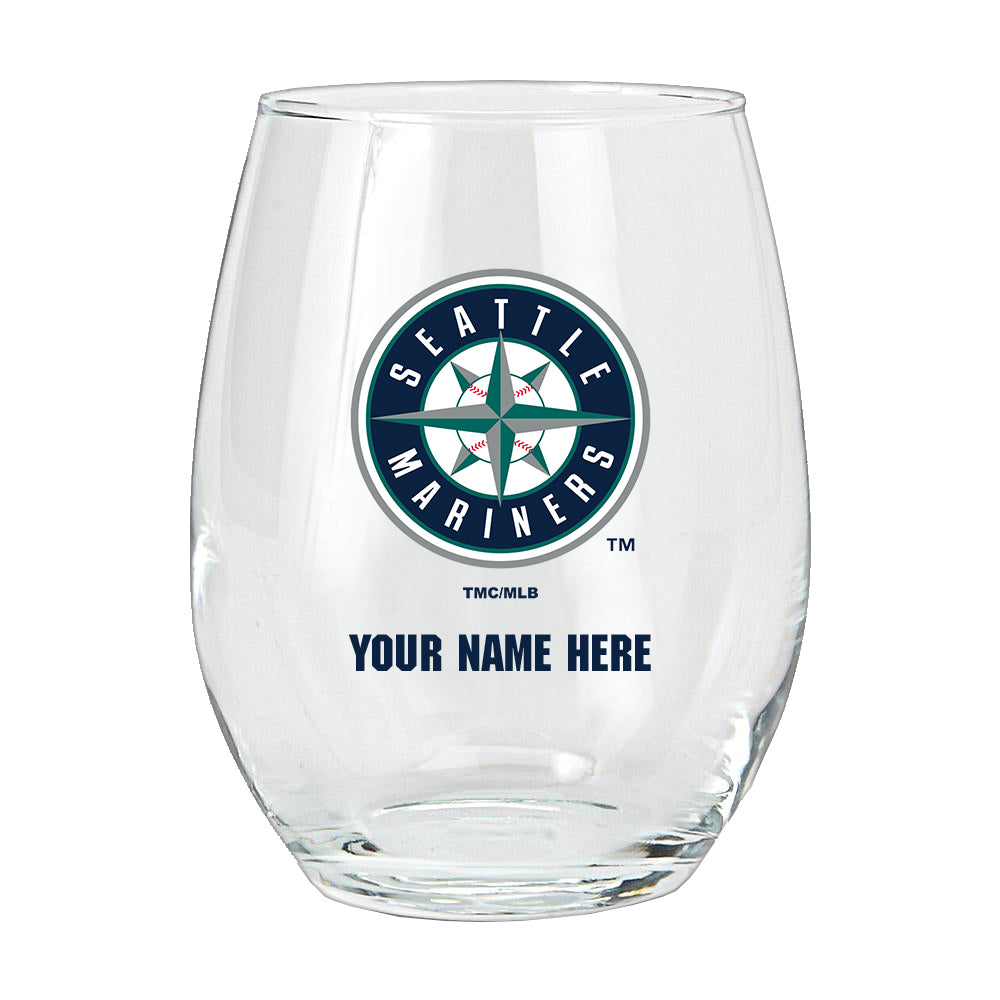 15oz Personalized Stemless Glass | Seattle Mariners