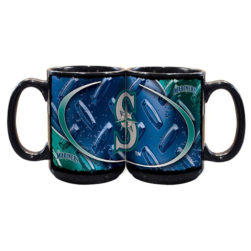 15oz Black Diamond Plate Mug | Seattle Mariners MLB, OldProduct, Seattle Mariners, SMA 687746137605 $13