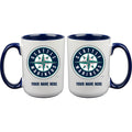 15oz Inner Color Personalized Ceramic Mug | Seattle Mariners 2790PER, CurrentProduct, Drinkware_category_All, MLB, Personalized_Personalized, Seattle Mariners, SMA  $27.99