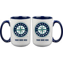 15oz Inner Color Personalized Ceramic Mug | Seattle Mariners 2790PER, CurrentProduct, Drinkware_category_All, MLB, Personalized_Personalized, Seattle Mariners, SMA  $27.99