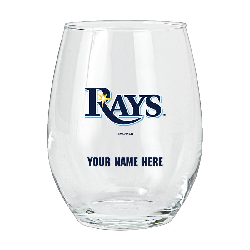 15oz Personalized Stemless Glass | Tampa Bay Rays