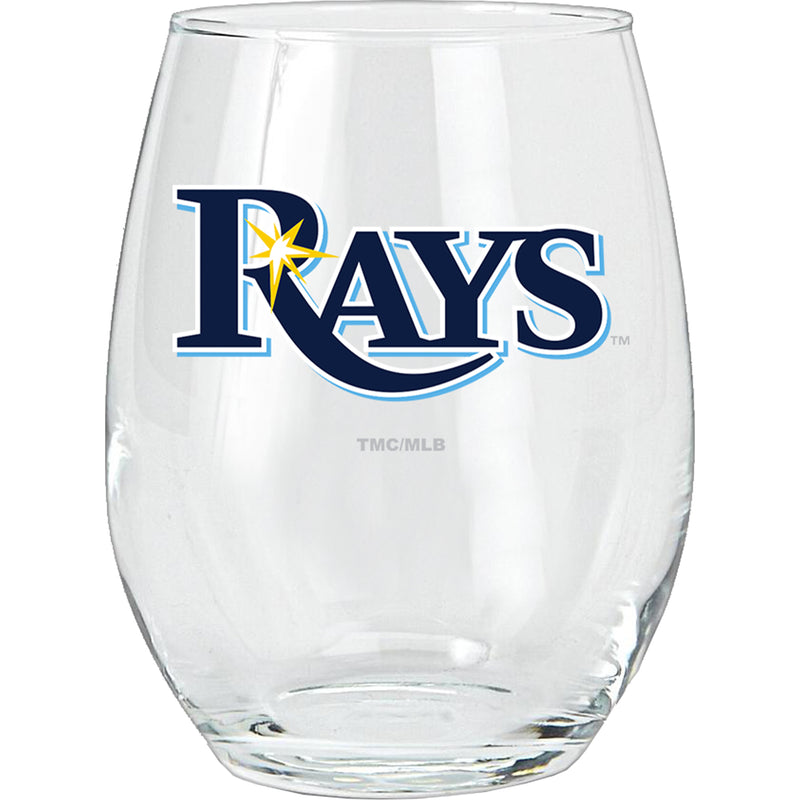 15oz Stemless Glass Tumbler | Tampa Bay Rays