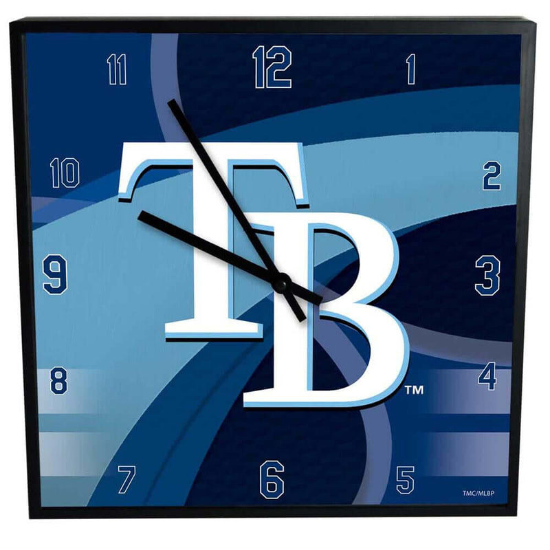 12 Inch Square Carbon Fiber Clock | Tampa Bay Devils MLB, OldProduct, Tampa Bay Rays, TBD 687746320632 $25