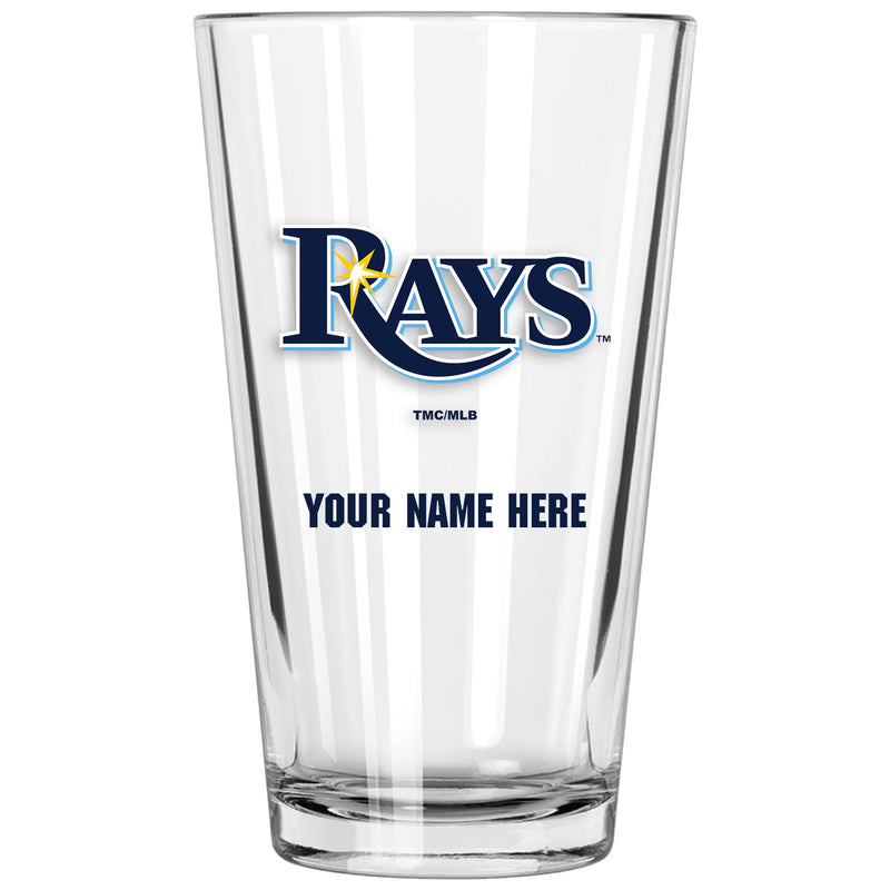 17oz Personalized Pint Glass | Tampa Bay Rays