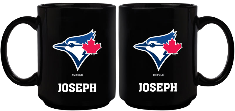 15oz Black Personalized Ceramic Mug | Toronto Blue Jays CurrentProduct, Drinkware_category_All, Engraved, MLB, Personalized_Personalized, TBJ, Toronto Blue Jays 194207502402 $21.86