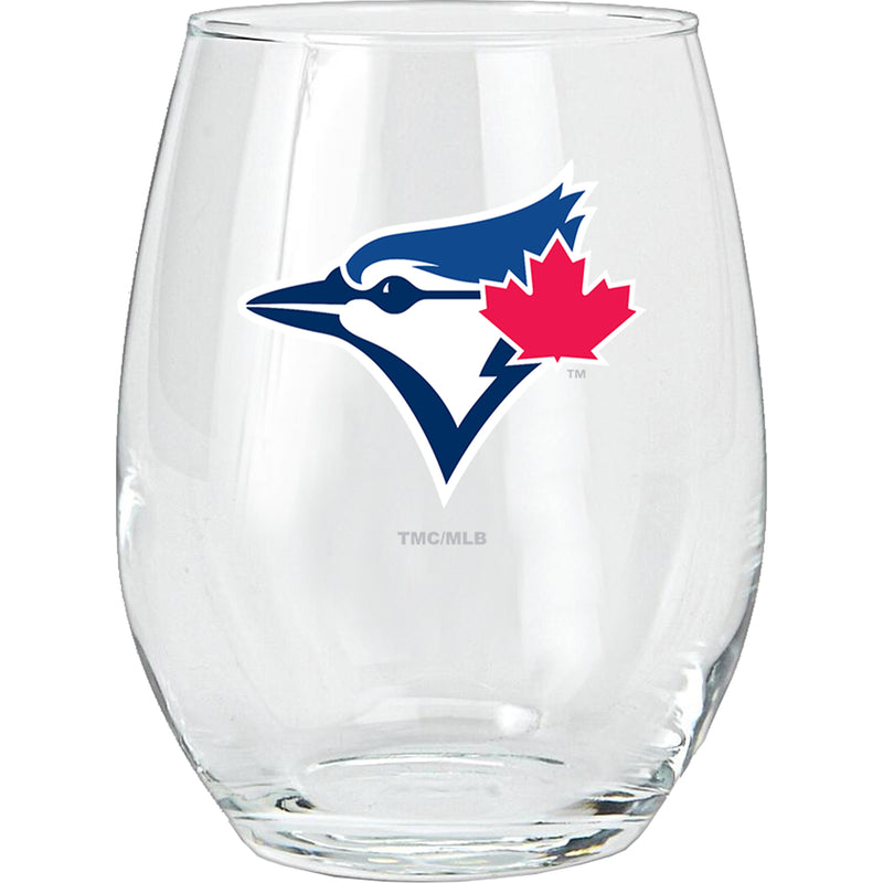 15oz Stemless Glass Tumbler | Toronto Blue Jays