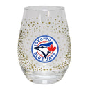 15oz Glitter Stemless Wine Glass | Toronto Blue Jays MLB, OldProduct, TBJ, Toronto Blue Jays 888966965508 $14
