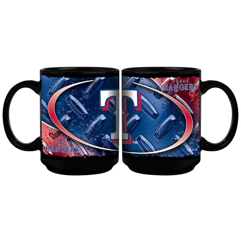 15oz Black Diamond Plate Mug | Texas Rangers MLB, OldProduct, Texas Rangers, TRA 687746137728 $13