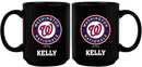 15oz Black Personalized Ceramic Mug | Washington Nationals CurrentProduct, Drinkware_category_All, Engraved, MLB, Personalized_Personalized, Washington Nationals, WNA 194207502426 $21.86