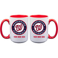15oz Inner Color Personalized Ceramic Mug | Washington Nationals 2790PER, CurrentProduct, Drinkware_category_All, MLB, Personalized_Personalized, Washington Nationals, WNA  $27.99