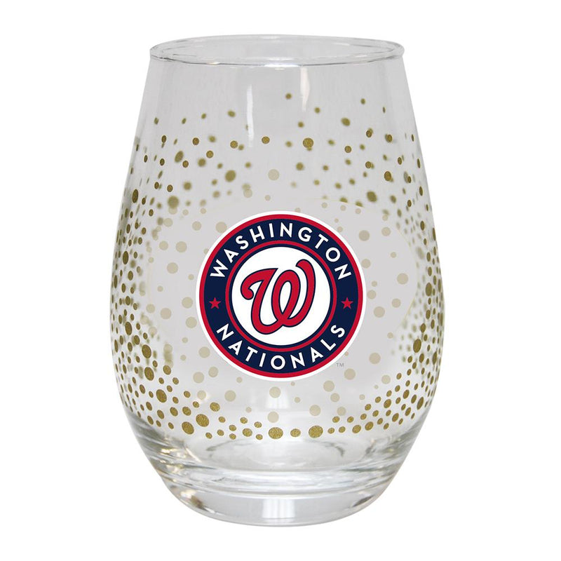 15oz Glitter Stemless Wine Gls NATIONALS MLB, OldProduct, Washington Nationals, WNA 888966965522 $14
