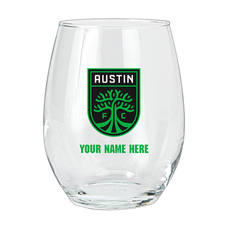 15oz Personalized Stemless Glass | Austin FC