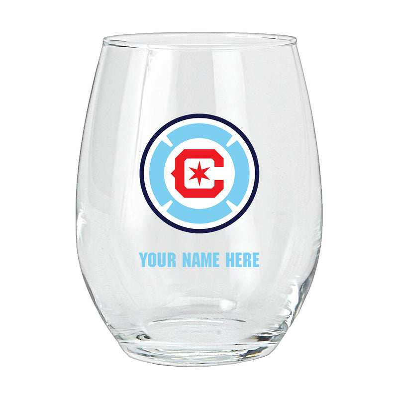 15oz Personalized Stemless Glass | Chicago Fire