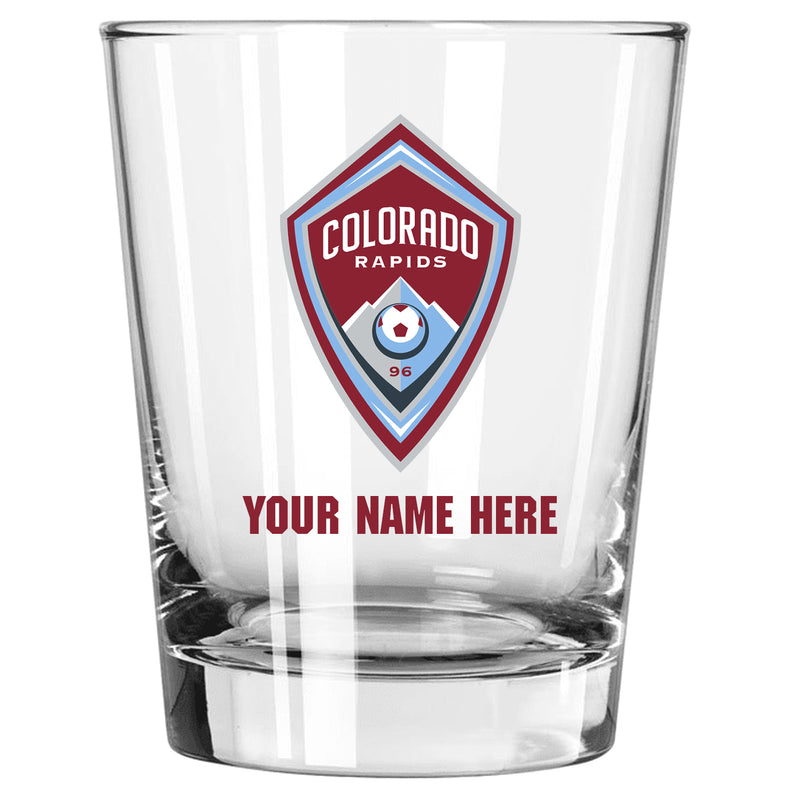15oz Personalized Stemless Glass | Colorado Rapid