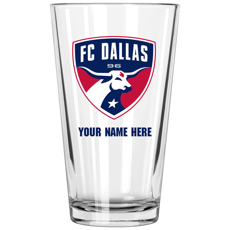 17oz Personalized Pint Glass | FC Dallas