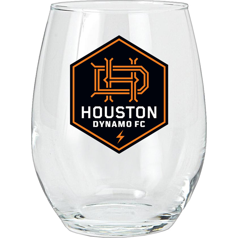 15oz Stemless Glass Tumbler | Houston Dynamo