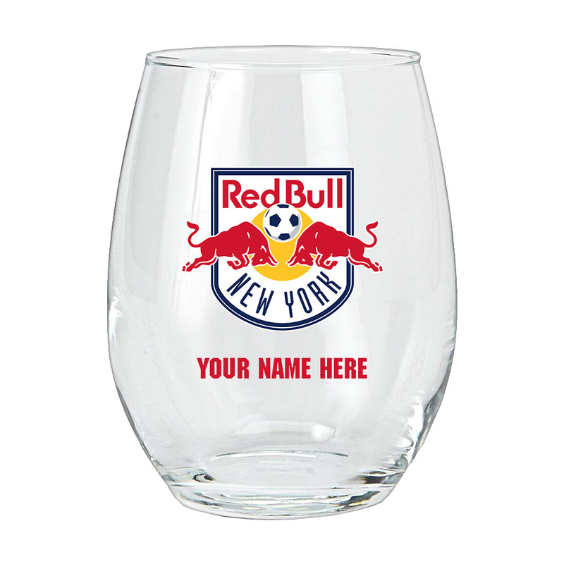 15oz Personalized Stemless Glass | New York Red Bull