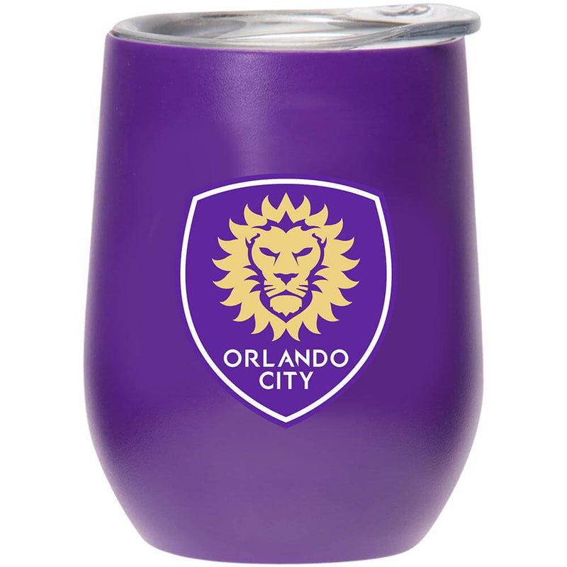 12oz Matte Stainless Steel Stemless Tumbler | Orlando City SC CurrentProduct, Drinkware_category_All, MLS, OCI, Orlando City 194207377420 $32.99