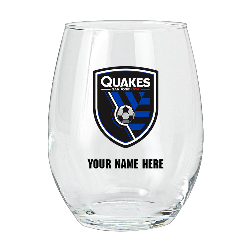 15oz Personalized Stemless Glass | San Jose Earth