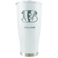 20oz White Personalized Stainless Steel Tumbler | Cincinnati Bengals