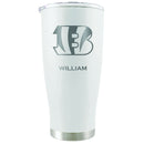 20oz White Personalized Stainless Steel Tumbler | Cincinnati Bengals