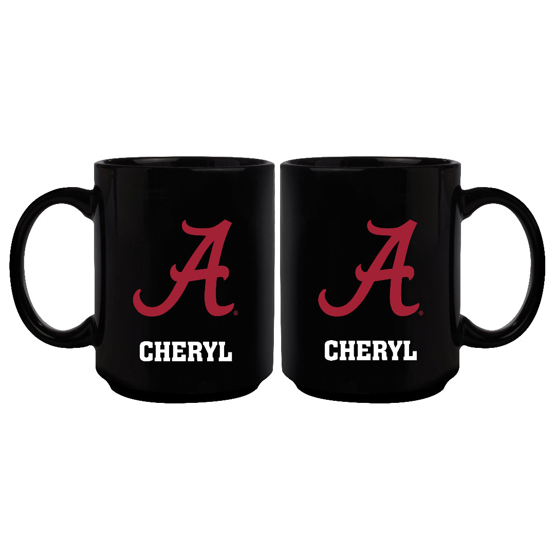 15oz Black Personalized Ceramic Mug | Alabama Crimson Tide