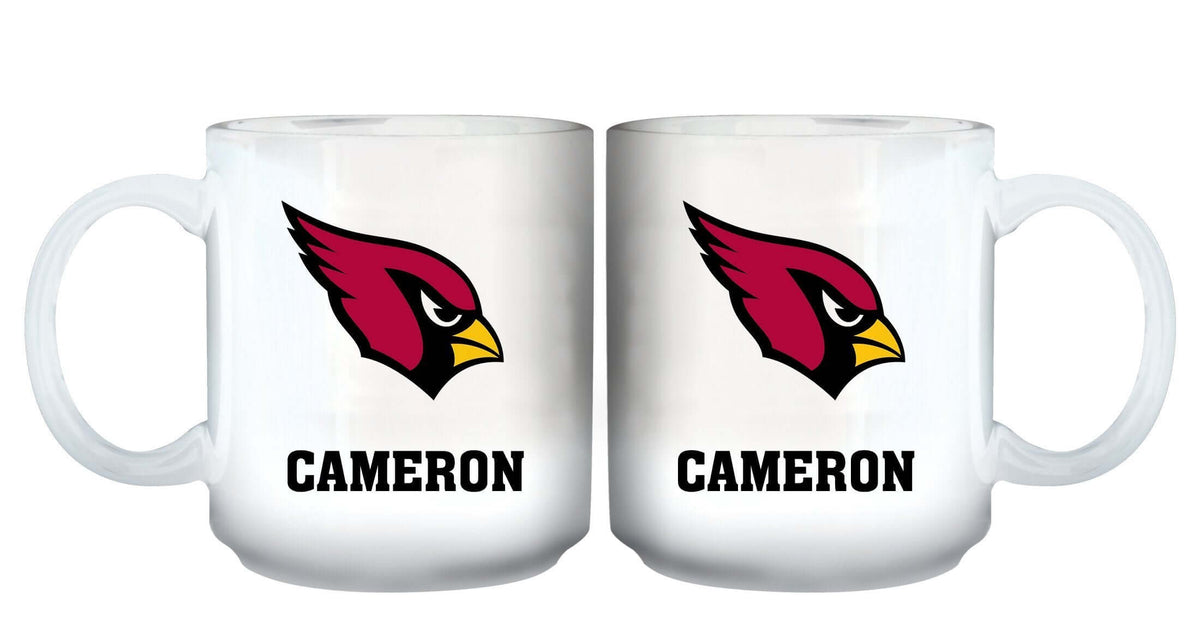 11oz White Personalized Ceramic Mug - Arizona Cardinals ACA, Arizona Cardinals, CurrentProduct, Custom Drinkware, Drinkware_category_All, Gift Ideas, NFL, Personalization, Personalized_Personalized 194207442753 $20.11
