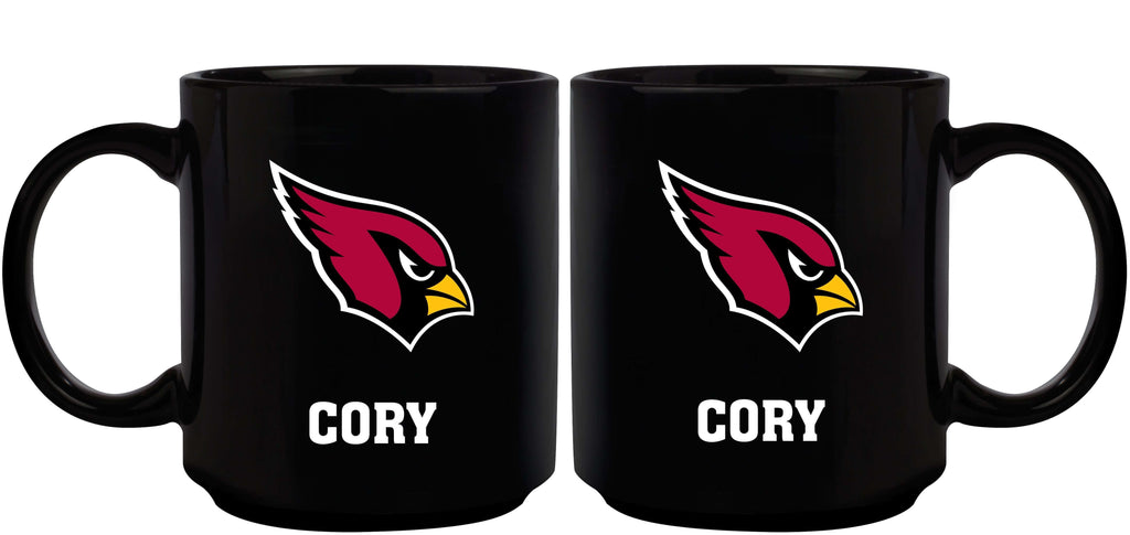 11oz Black Personalized Ceramic Mug - Arizona Cardinals ACA, Arizona Cardinals, CurrentProduct, Custom Drinkware, Drinkware_category_All, Gift Ideas, NFL, Personalization, Personalized_Personalized 194207372913 $20.11