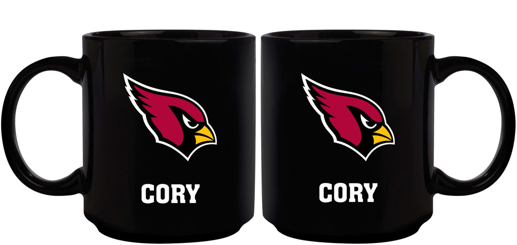 11oz Black Personalized Ceramic Mug - Arizona Cardinals ACA, Arizona Cardinals, CurrentProduct, Custom Drinkware, Drinkware_category_All, Gift Ideas, NFL, Personalization, Personalized_Personalized 194207372913 $20.11