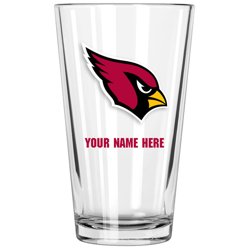 17oz Personalized Pint Glass | Arizona Cardinals