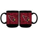 11oz black Swirl Mug | Cardinals ACA, Arizona Cardinals, NFL, OldProduct 687746133317 $11