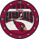 12 Inch Art Glass Clock | Arizona Cardinals ACA, Arizona Cardinals, CurrentProduct, Home & Office_category_All, NFL 687746446318 $38.49