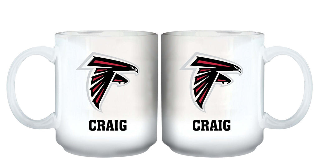 11oz White Personalized Ceramic Mug | Atlanta Falcons AFA, Atlanta Falcons, CurrentProduct, Custom Drinkware, Drinkware_category_All, Gift Ideas, NFL, Personalization, Personalized_Personalized 194207442746 $20.11