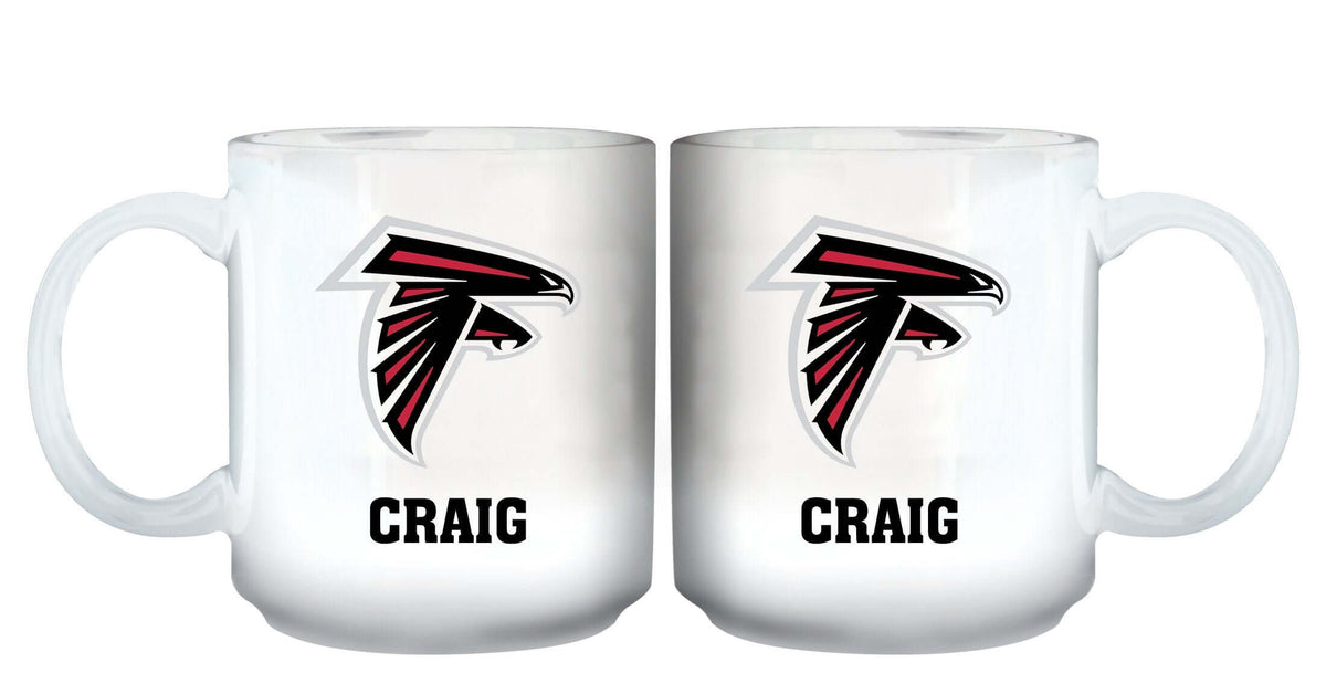 11oz White Personalized Ceramic Mug | Atlanta Falcons AFA, Atlanta Falcons, CurrentProduct, Custom Drinkware, Drinkware_category_All, Gift Ideas, NFL, Personalization, Personalized_Personalized 194207442746 $20.11