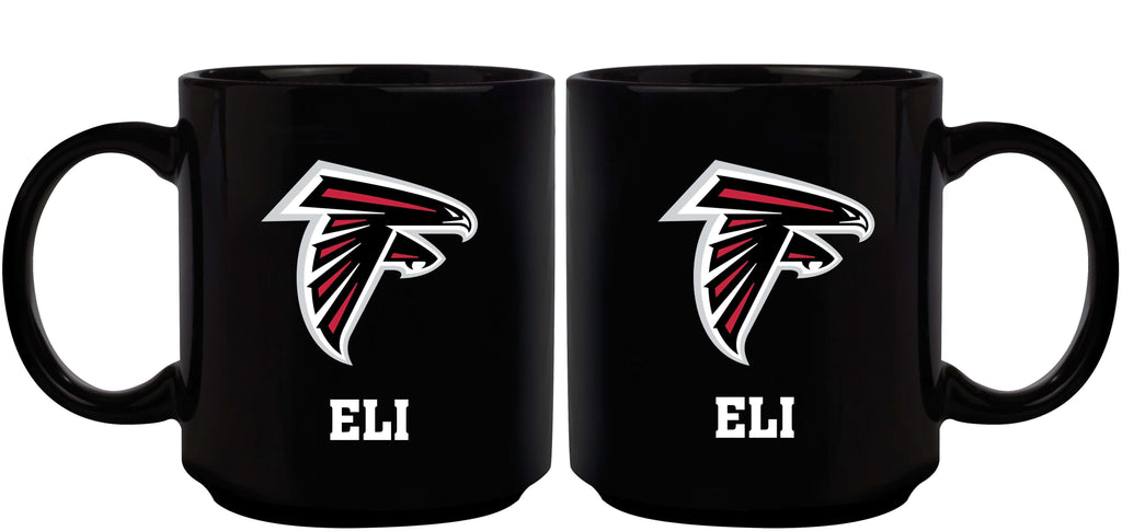 11oz Black Personalized Ceramic Mug | Atlanta Falcons AFA, Atlanta Falcons, CurrentProduct, Custom Drinkware, Drinkware_category_All, Gift Ideas, NFL, Personalization, Personalized_Personalized 194207372906 $20.11