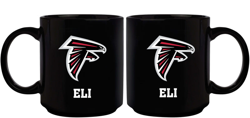 11oz Black Personalized Ceramic Mug | Atlanta Falcons AFA, Atlanta Falcons, CurrentProduct, Custom Drinkware, Drinkware_category_All, Gift Ideas, NFL, Personalization, Personalized_Personalized 194207372906 $20.11