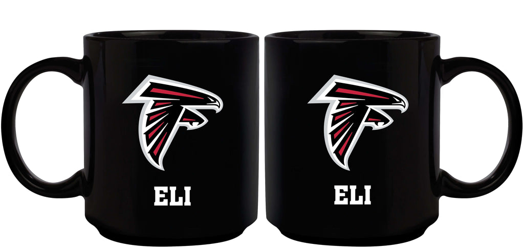 11oz Black Personalized Ceramic Mug | Atlanta Falcons AFA, Atlanta Falcons, CurrentProduct, Custom Drinkware, Drinkware_category_All, Gift Ideas, NFL, Personalization, Personalized_Personalized 194207372906 $20.11