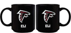 11oz Black Personalized Ceramic Mug | Atlanta Falcons AFA, Atlanta Falcons, CurrentProduct, Custom Drinkware, Drinkware_category_All, Gift Ideas, NFL, Personalization, Personalized_Personalized 194207372906 $20.11