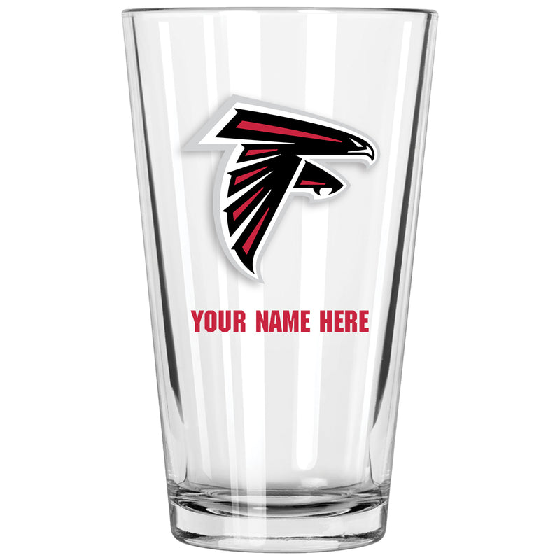 17oz Personalized Pint Glass | Atlanta Falcons