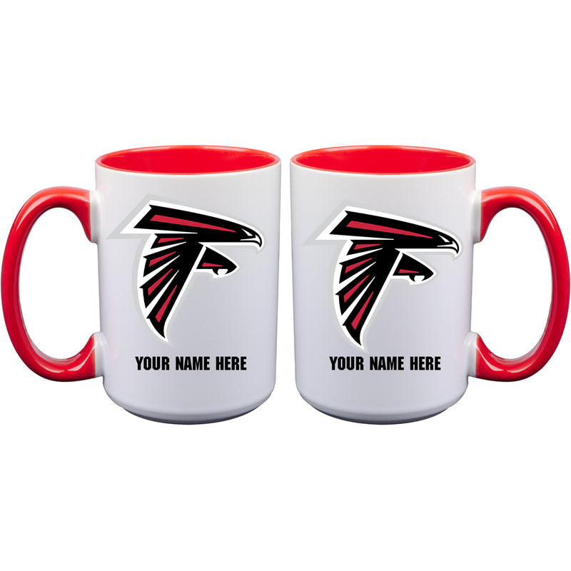 15oz Inner Color Personalized Ceramic Mug | Atlanta Falcons 2790PER, AFA, Atlanta Falcons, CurrentProduct, Drinkware_category_All, NFL, Personalized_Personalized  $27.99