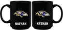 15oz Black Personalized Ceramic Mug  | Baltimore Ravens Baltimore Ravens, BRA, CurrentProduct, Drinkware_category_All, Engraved, NFL, Personalized_Personalized 194207503584 $21.86