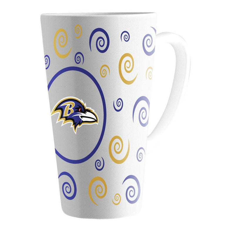 16oz Latte Mug Swirl | Baltimore Ravens
Baltimore Ravens, BRA, NFL, OldProduct
The Memory Company