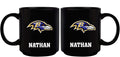 11oz Black Personalized Ceramic Mug | Baltimore Ravens Baltimore Ravens, BRA, CurrentProduct, Custom Drinkware, Drinkware_category_All, Gift Ideas, NFL, Personalization, Personalized_Personalized 194207372890 $20.11