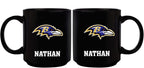 11oz Black Personalized Ceramic Mug | Baltimore Ravens Baltimore Ravens, BRA, CurrentProduct, Custom Drinkware, Drinkware_category_All, Gift Ideas, NFL, Personalization, Personalized_Personalized 194207372890 $20.11