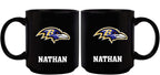 11oz Black Personalized Ceramic Mug | Baltimore Ravens Baltimore Ravens, BRA, CurrentProduct, Custom Drinkware, Drinkware_category_All, Gift Ideas, NFL, Personalization, Personalized_Personalized 194207372890 $20.11