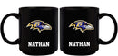 11oz Black Personalized Ceramic Mug | Baltimore Ravens Baltimore Ravens, BRA, CurrentProduct, Custom Drinkware, Drinkware_category_All, Gift Ideas, NFL, Personalization, Personalized_Personalized 194207372890 $20.11