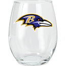 15oz Stemless Glass Tumbler | Baltimore Ravens