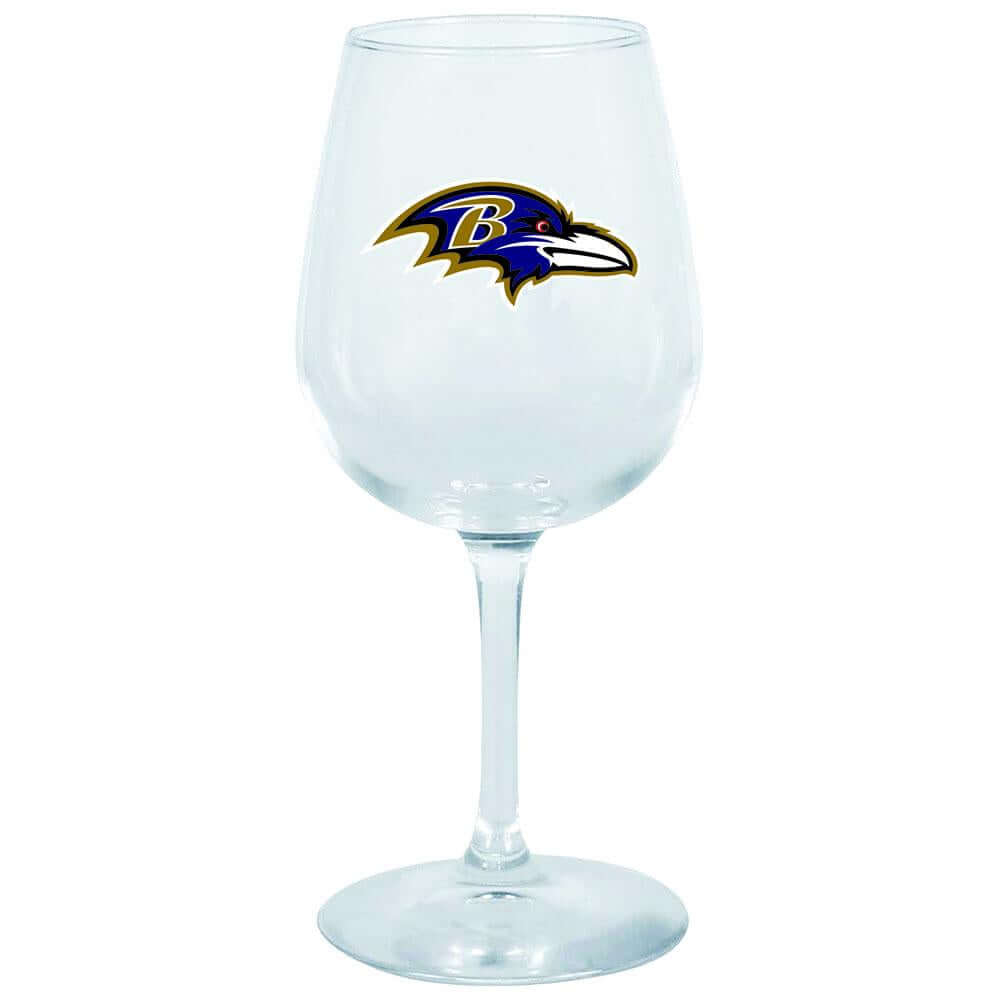 12.75oz Stem Dec Wine Glass | Baltimore Ravens Baltimore Ravens, BRA, Holiday_category_All, NFL, OldProduct 888966057241 $12