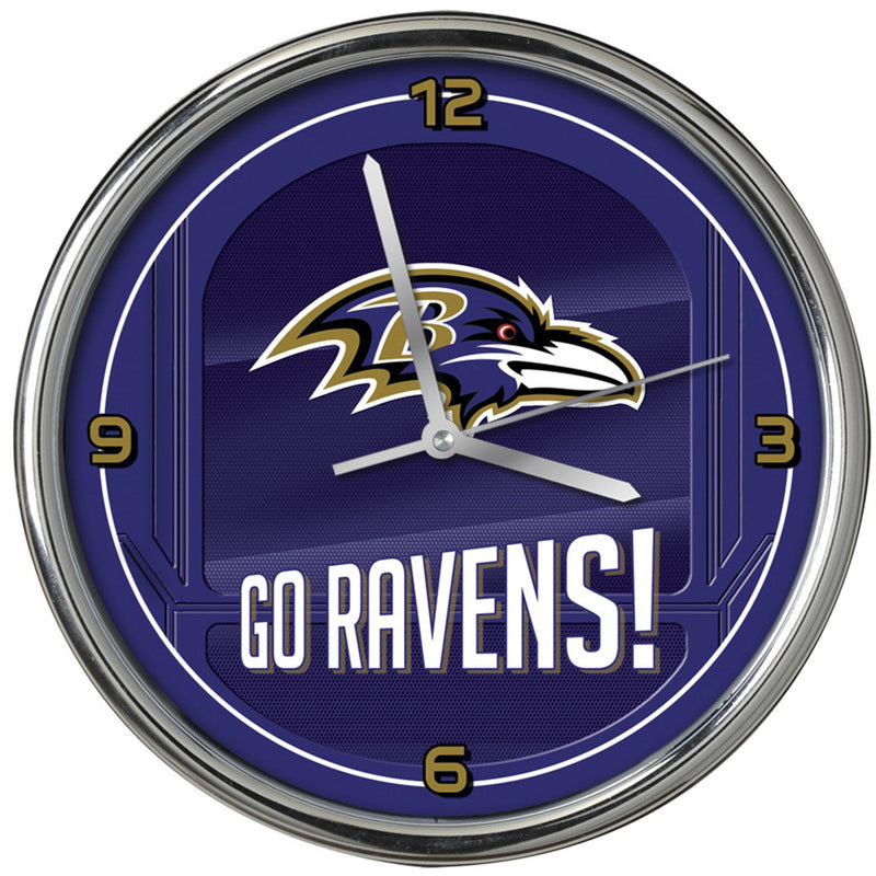 Go Team! Chrome Clock | Baltimore Ravens
Baltimore Ravens, OldProduct
The Memory Company