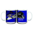 15oz 3D White Mug | Baltimore Ravens Baltimore Ravens, BRA, CurrentProduct, Drinkware_category_All, NFL 888966110571 $14.49